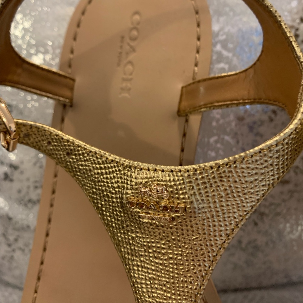 Coach Gold Sandals - Picture 3 of 5